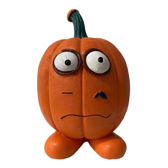 Хэллоуинское украшение в мультяшном стиле, дизайн с ярким выражением, тыквенное украшение, радостная праздничная атмосфера, декор