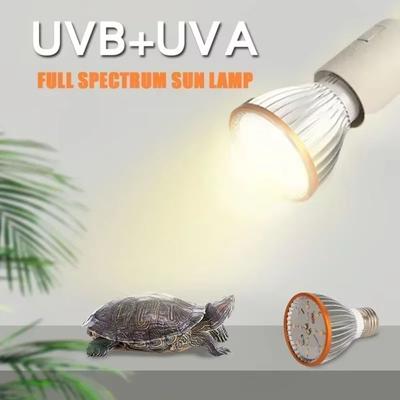 Светодиодная лампа для рептилий UVA UVB Маленький питомец Обогревающая лампа Террариумная лампа для черепахи ящерицы змеи