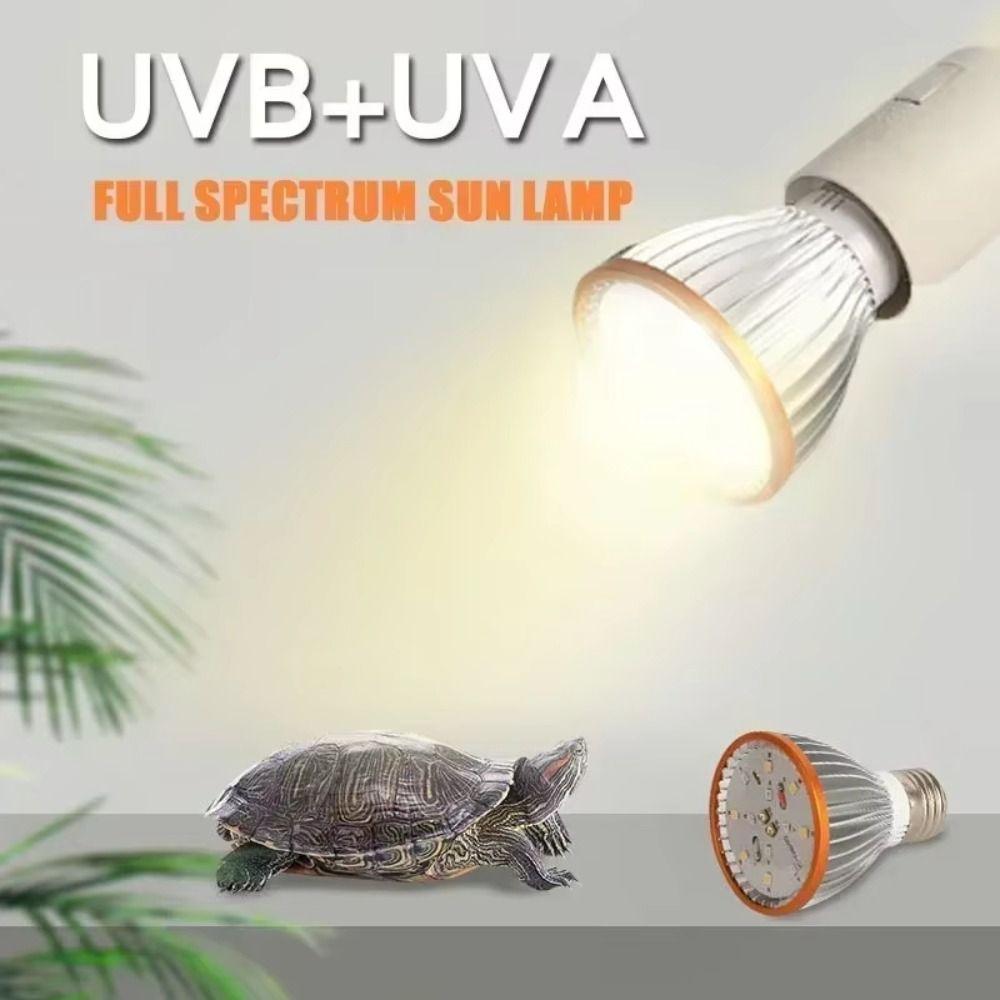 Светодиодная лампа для рептилий UVA UVB Маленький питомец Обогревающая лампа Террариумная лампа для черепахи ящерицы змеи