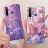 Для Realme 5 5i 5S Realme5 Pro Роскошный Чехол с Рисунком Цветов и Бантом Мягкий Силиконовый Чехол для Телефона Для Realme 5 Pro 5i 5S Задняя Крышка Coque