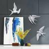 Resin Birds Creative For Wall 3d Sticker Living Room Animal Figurine Wall Murals Tv Wall Background Decorative Home Decor Birds