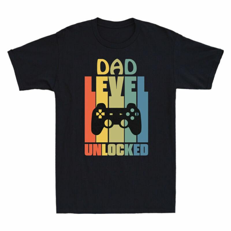 Daddy Announceunisext Tshirt Gift Unlocked Papa Level Pregnancy Novelty Funny Dad