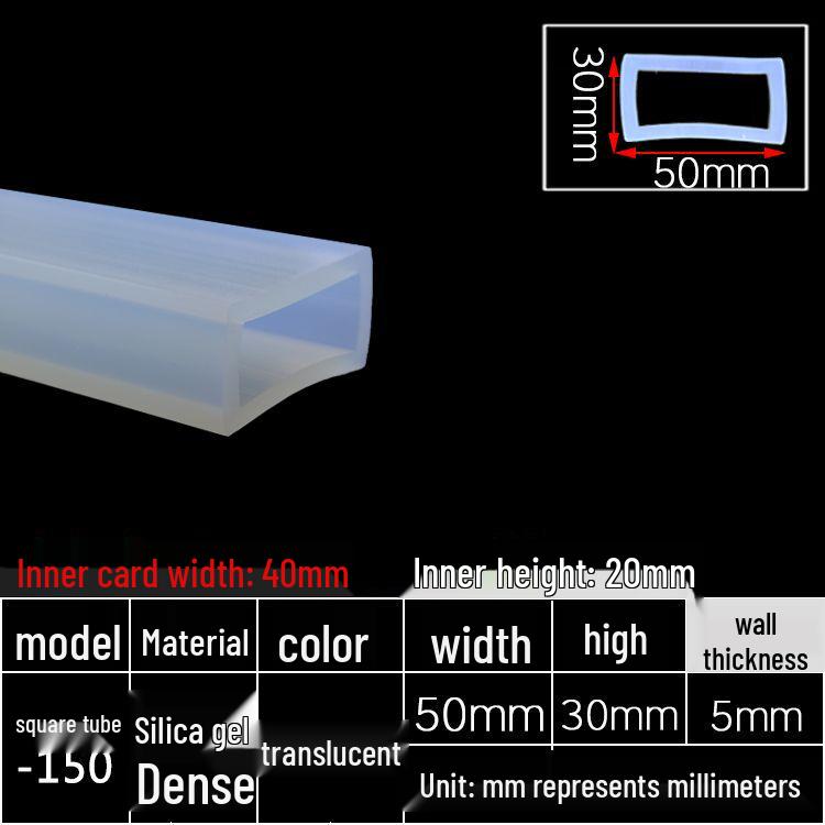 High-Temperature Resistant Silicone Square Tubing: Durable, Customizable, Aging-Resistant Rubber Sheath and Hollow Sealing Strip.