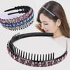 Women's Rhinestone Non-Slip Headband Hair Accessory - Simple and Elegant Hair Clip for Adults