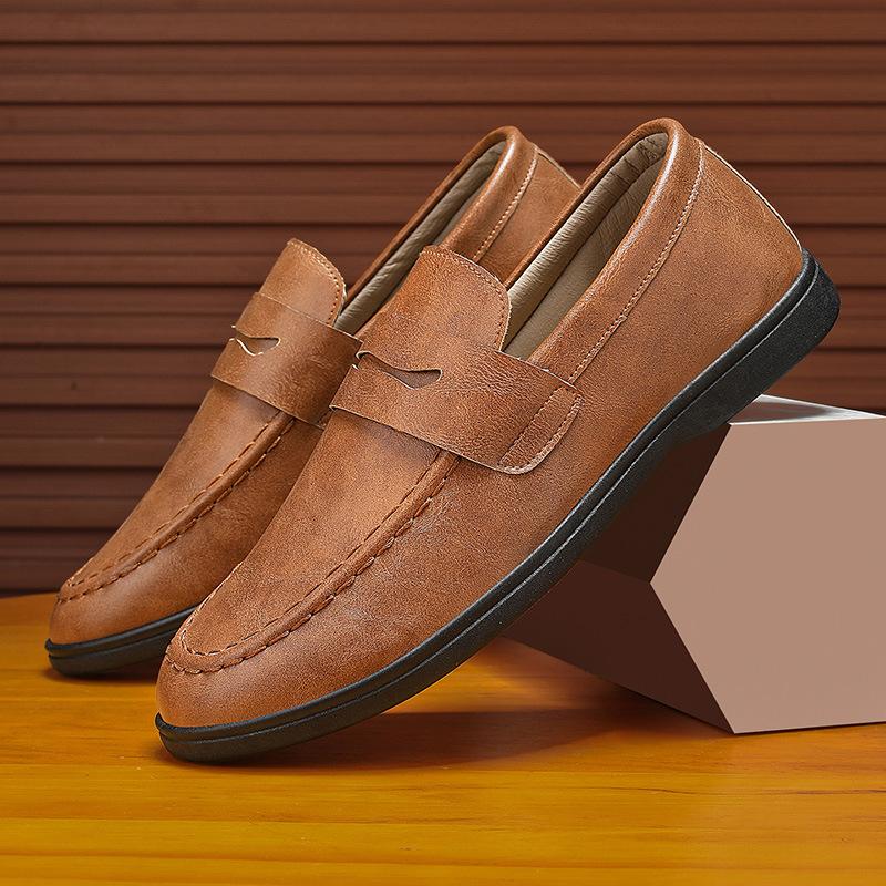 2025 осень новые дышащие мужские туфли-бини лоферы низкие повседневные туфли в британском стиле мужская обувь универсальная модная обувь