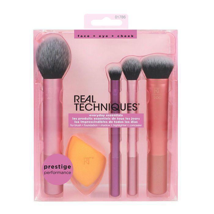 Набор косметики - Real Techniques - Everyday Essentials - 5 Продуктов - Цвет Розовый - 2020
