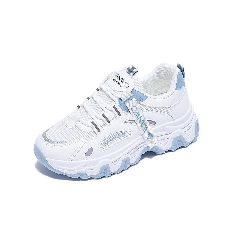 Женские кроссовки на платформе в корейском стиле 2024: Модные весенние спортивные повседневные туфли Q7811