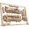 Ugears Steam Express 2.5D Puzzle 70207, Wooden 3D Puzzle, No Glue or Tools Required, Crafting