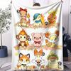 Pokémon Print Blanket Warm Comfortable Flannel Blanket Suitable for Bedrooms,Sofas, Beds,Chairs