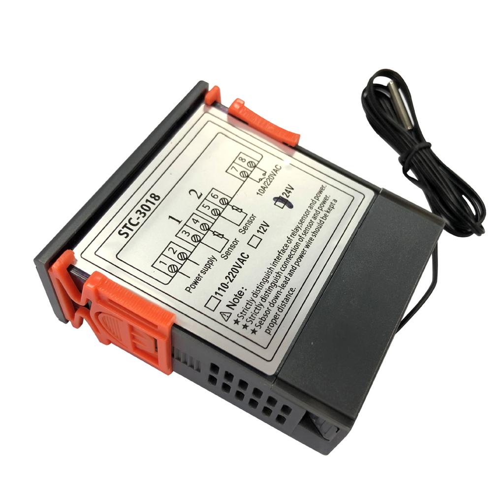 STC-3018 Temperature Controller, Digital LED Display Thermostat, Temperature Control Switch Micro