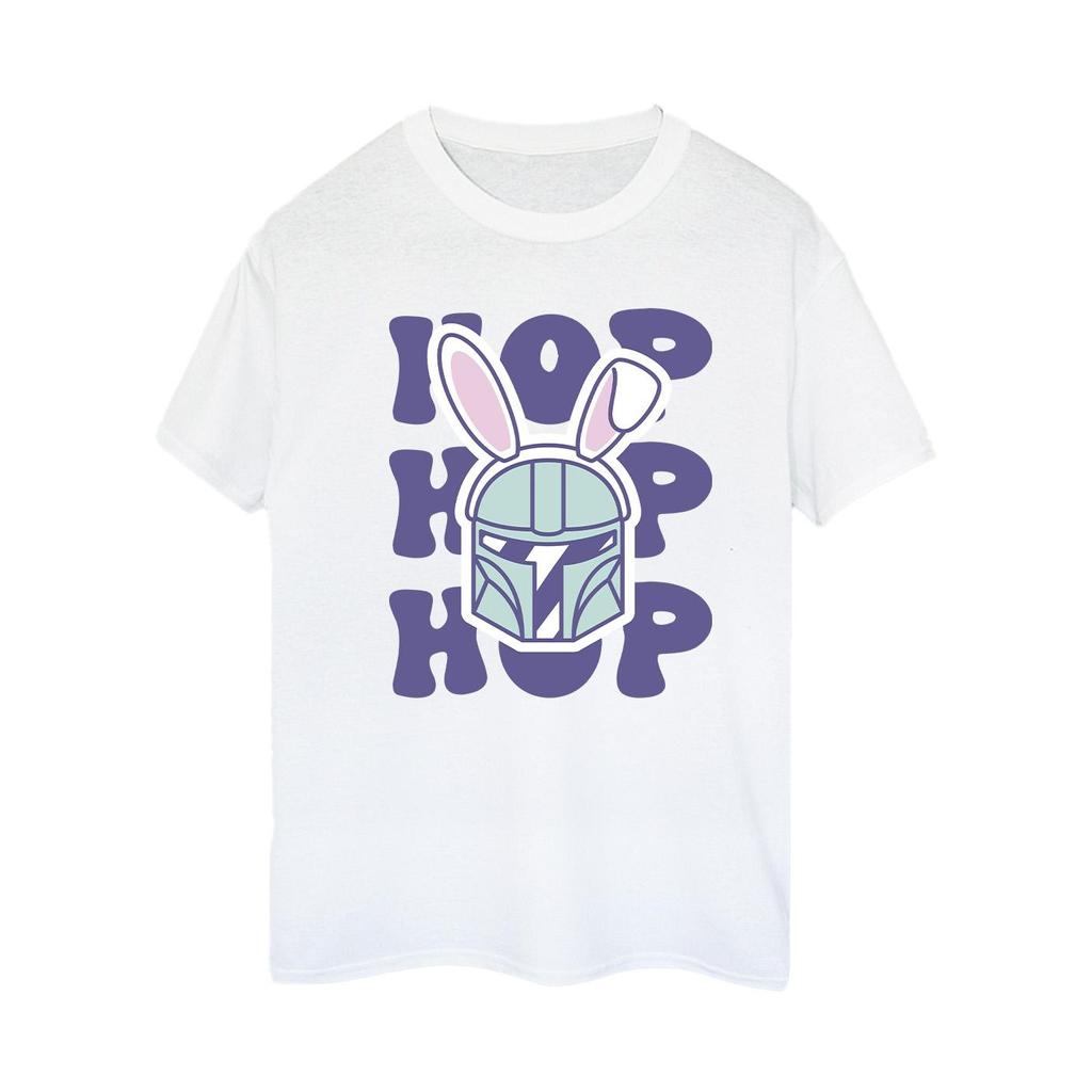 Star Wars Womens/Ladies The Mandalorian Hop Into Easter Cotton Boyfriend T-Shirt