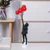 Resin Figurines for Interior Flower Thrower Statue Sculpture Home Desktop Decor Art Collection Objects