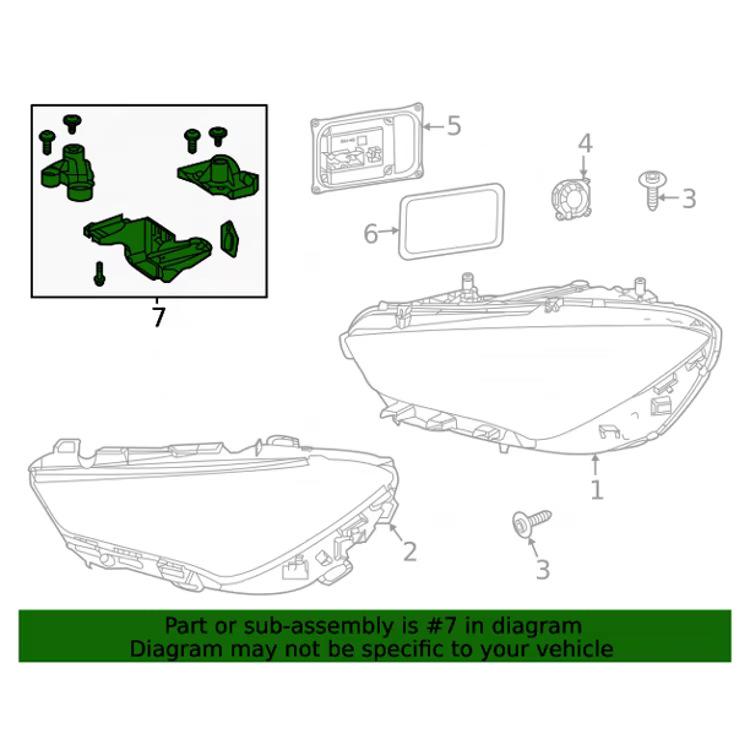Headlight Repair Kit for Mercedes A W177 (1778201701, 1778201801)