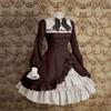 Women's Fashion Victorian Style Maid Dress Elegant Dresses for Women Sweet Lolita Dress Puff Sleeves