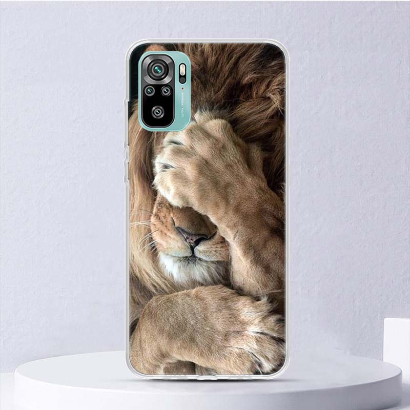 Lion Alpha Male Cub Soft Case For Xiaomi Redmi 10 10A 10C 9 9A 9C 9T Phone Cover 8 8A 7 7A 6 6A S2 K20 K40 Pro 10X Funda Coque