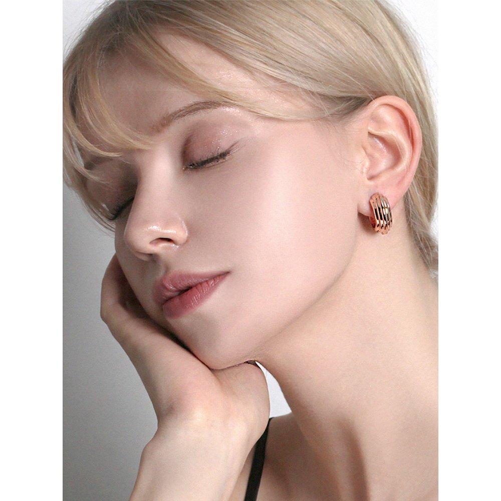 14K G.F. Nez One-Touch Ring Earrings Ea2170