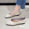 Весенне-летние новые удобные туфли-дуду на плоской подошве, с круглым носком, на одной педали, повседневные, с неглубоким вырезом, одинарные туфли для женщин