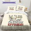 Bugs Bunny Pattern Bedding Quilt Set  Home Decoration  Gift (1 * duvet cover + 2 * pillowcase  without core)