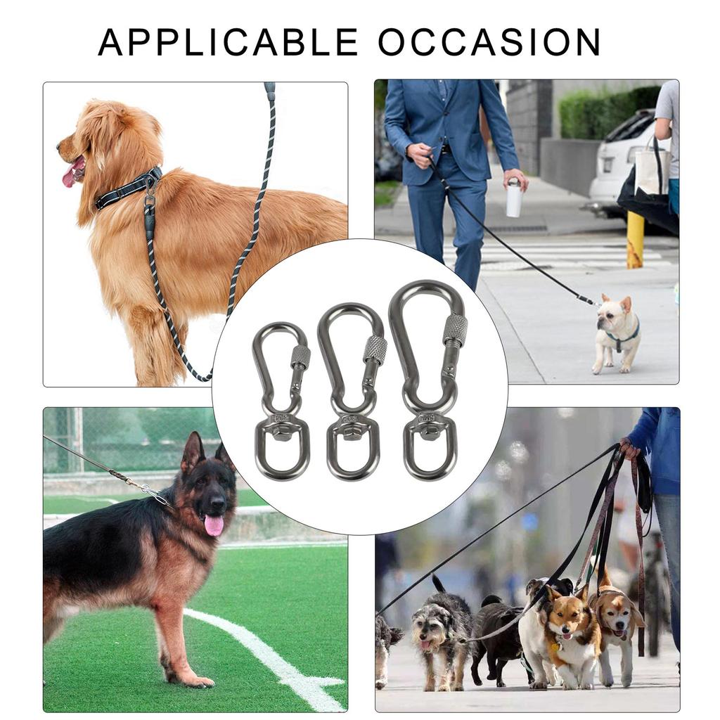 Прочный карабин поводок для собаки многоцелевой клип для ключей тяжелый тип застежка поводка для собаки оборудование для дрессировки собак