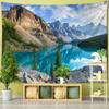 Гобелен с видом на реку и горы, настенный подвесной природный пейзаж, богемный хиппи, декор для спальни, гостиной