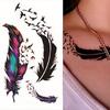 5PCS Tattoo Sticker Women's Bird Wind Goose Feather Body Art Waterproof Temporary Tattoo Sticker