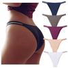 Meishang Bikini Bare Solid Color LL Women's Half-Back T-Back Panties, Cheeky, Non-Slip, Comfortable, Sexy, Stretch, Underwear, Smooth, Skin, (5-Pack,