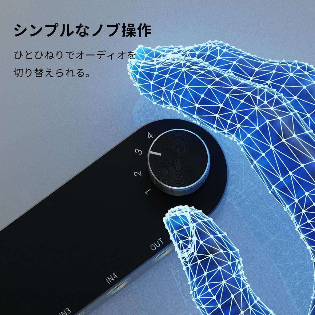 Cubilux Audio Speaker or Stereo Switching Hub 4-way Two-way Switcher, 4-port 6.35mm Selector/switcher, 4-in 1-out 4-out 1-in