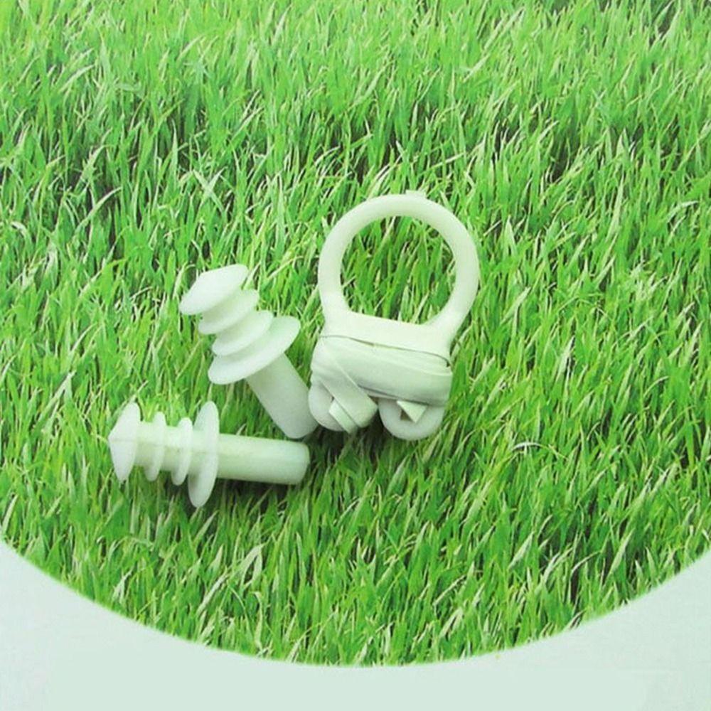 Swim Ear Plugs Shower Ear Plugs Diving Surf Nasal Protection Earplugs Nasal Clip Silicone Earplugs