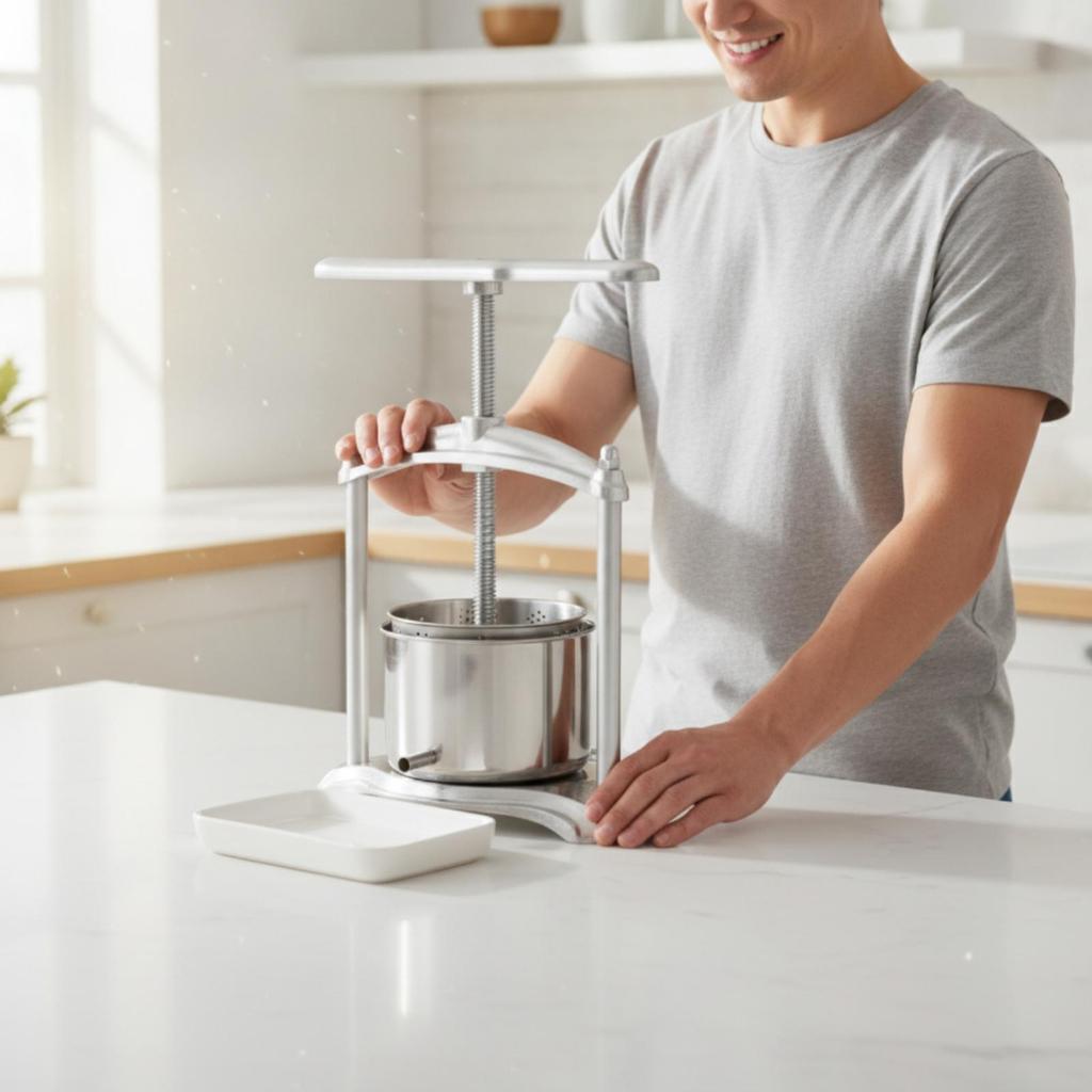 Tabletop Fermented Beverage Press Stainless Steel Manual Compact for Home