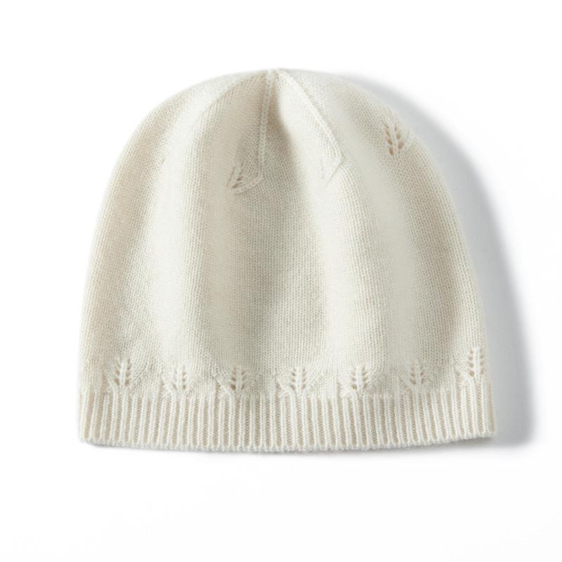 Женская вязаная шапка-бини из кашемировой шерсти: Теплый, Стильный и Универсальный для Осени и Зимы.