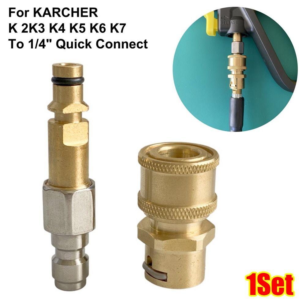 1Set Brass Pressure Washer Quick Connector Anti Tangle Adapter for Hose and Water Torch Connection