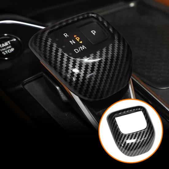 NEW Carbon Fiber Car Gear Shift Knob Cover Trim 1Pcs For Qashqai  ABS