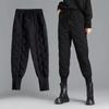 Women Winter Warm Down Cotton Pants High Waist Elastic Sweatpants Casual Long Windproof Trousers