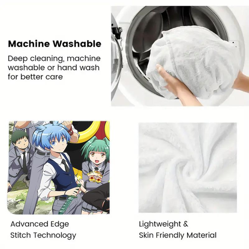 Assassination Classroom 2D Flat Pattern Flannel Blanket High quality All Seasons Warmth and Comfort Perfect for Christmas Gifts.DMT0925187