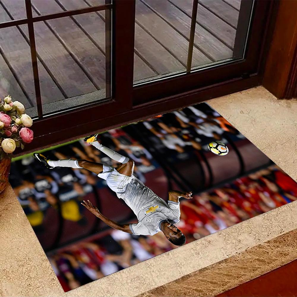 Manchester United's Rashford Applauds Fans Floor Rug Office Rug Perfect for Foyer Outdoor Study room Dormitory Antislip Carpet Office home decor