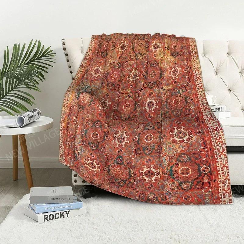 Плед диванный для коленей теплый зимний покрывало на кровать накидка Декор бохо теплый флис скандинавский винтажный марокканский мягкий и ворсистый