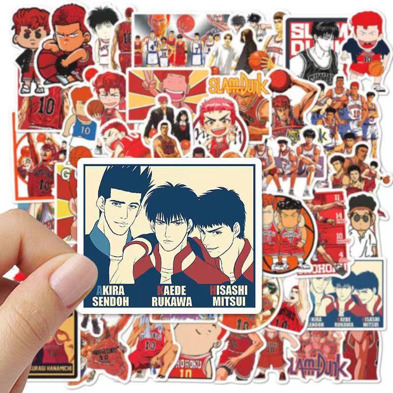 Slam Dunk Color Stickers, 50 Sheets (not Repeated), Waterproof and Sunscreen.