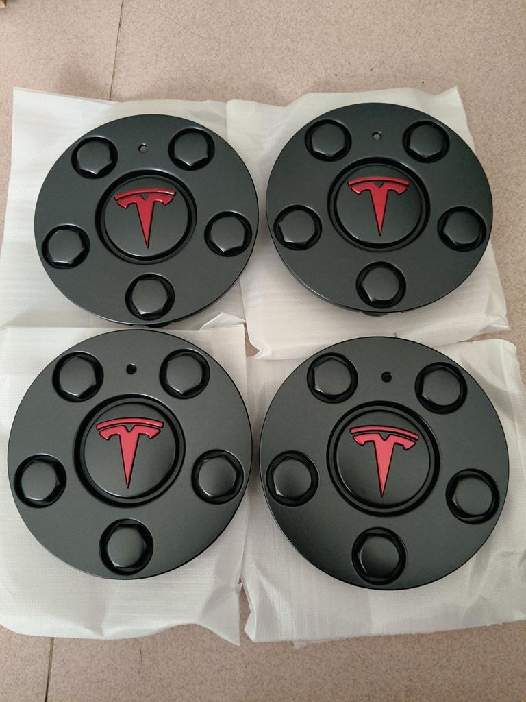 ZFX1 4pcs Wheel Center Hubcaps For Tesla 2024 Model 3 Highland Wheel Cap Dustproof Anti Slip Car Modification Accessories