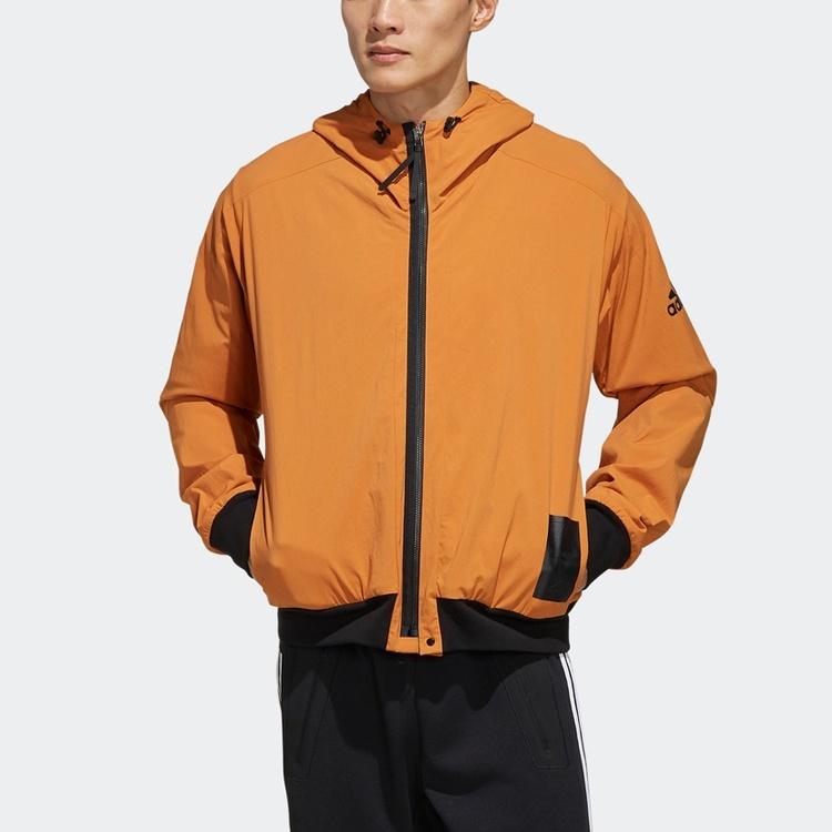 Adidas Jackets Men's Khaki Brown Hooded Non Detachable Moderate FJ0261