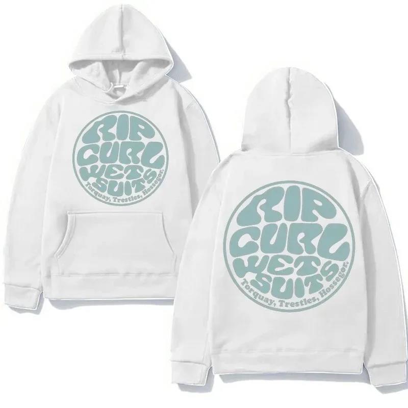 Men's Rip Curl Men Wetty Land Hoodie Loose Version Hoodies Men Fashion Long Sleeve Women Casual Harajuku Pullovers Sudaderas