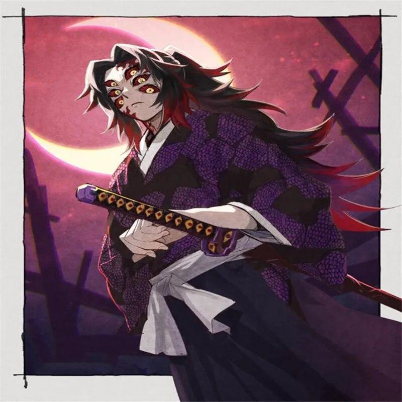 Аниме косплей Demon Slayer Kimetsu No Yaiba Kokushibo Danganronpa косплей парики с принтом кимоно униформа рубашка Хэллоуин карнавал