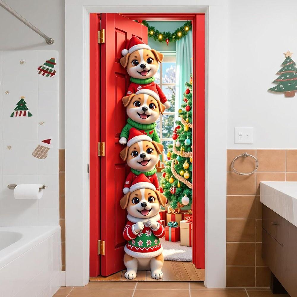 Door Hanging Christmas Door Banner Atmosphere Arrangement Window Sign Banners Door Frame