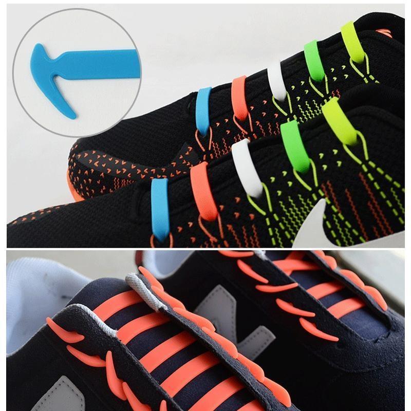 No Tie Rubber Elastic Shoelace Sneaker Adult Shoe Laces Running Shoelaces Athletic Shoe Laces