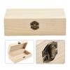 Rectangular Wooden Storage Box Retro Wooden Box Clamshell Wooden Box Retro Jewelry Box Gifts Box Desktop Organizer