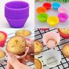 10 Pcs Mini Silicone Soft Cake, Chocolate Cake Muffin Liners Baking Cup Mold Random Color ARI