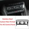 Carbon Fiber Printed AC Control Gear Panel Shift Knob Cover 6.5" Navigation Moulding Trim for Skoda Kodiaq GT 2017 2018 2019