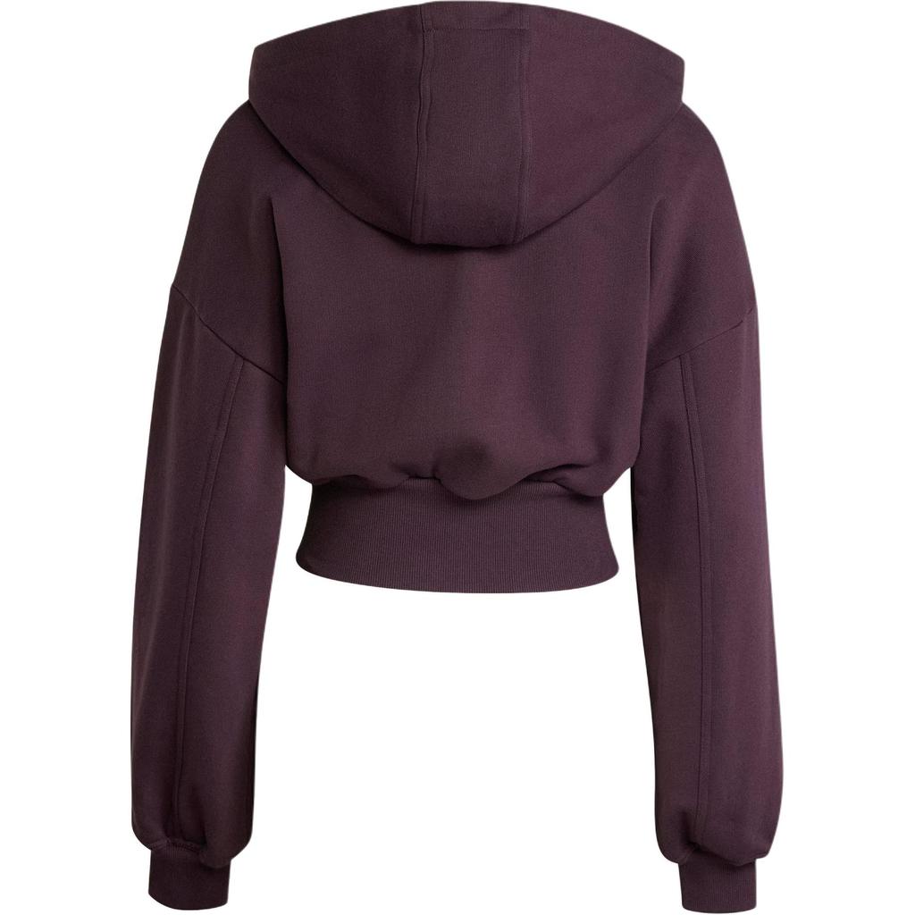 Adidas Stella McCartney Sportswear укороченная толстовка с капюшоном женская толстовка темно-коричневого цвета IZ5011