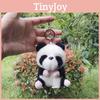 Charming Plush Animal Keychain With Adorable Cow And Panda Design Gift Perfect