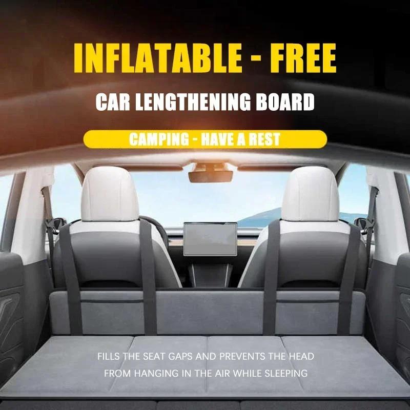 Car Rear Seat Mattress Extension Plate Back Seat Trunk Extender Portable Back Seat Trunk Extender Foldable Car Back Seat Folding