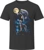 Bedlington Terrier Dog Howling at the Moon T Shirt